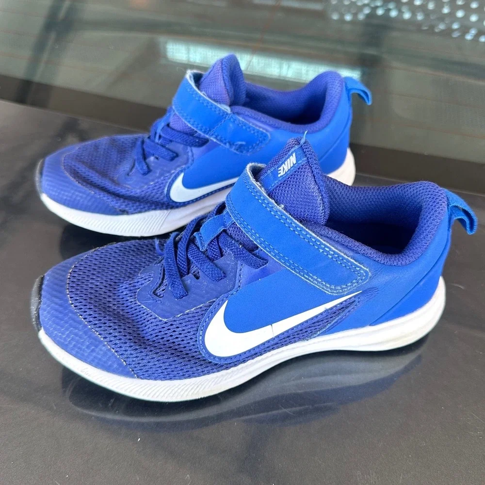 Nike Downshifter 9‎ Toddler Boy Sneakers Size 12 Blue Shoes